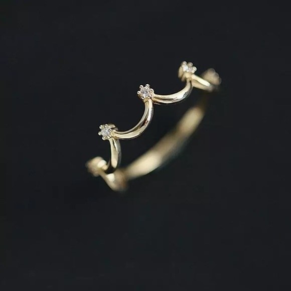 Jewelry - 3/$15🔥18k gold plated simulated diamond heart ri…